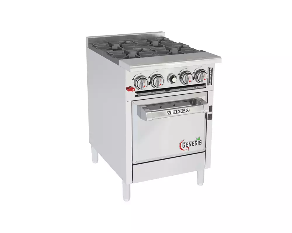 Fogão com Forno Convector Genesis 24" - Platibanda Baixa