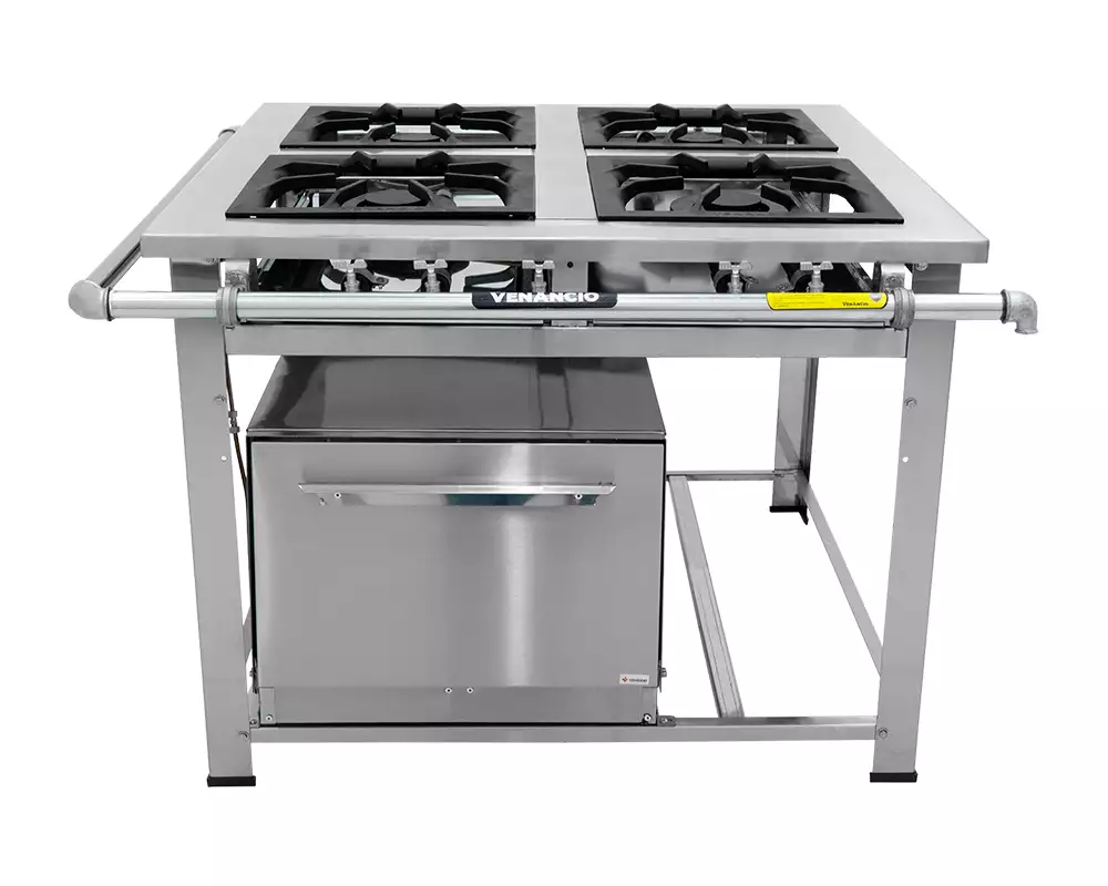 Fogão Maxi Inox 4 Queimadores
